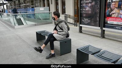 Boyfun - Brunette Twink Andy Ford Rims And Bareback Fucks Josh Cavalin