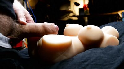 Edging and Covering my New Toy in Cum