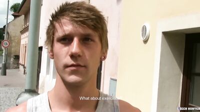 CZECH HUNTER 467 - Muscular Jock Takes A Big Dick Up His Smooth Behind