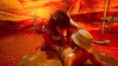 Two prisoners being devoured by monster cocks 3D