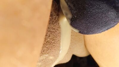 Flaccid Cock Drips Loads of Cum Through Underwear