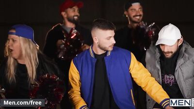 Men - Felix Fox Celebrates His Victory By Blowing His Hot Jizz All Over Adrian Hart's Abs