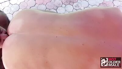 Big Dicked Daddy Jason Proud Fucks Muscle Bear Brock by the Pool