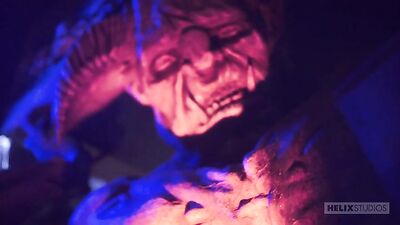 Halloween Group Sexcapade: Helix Hunks in Haunted House