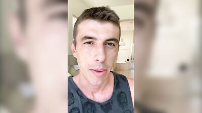 Gay Porn Audition: Muscular Student Shows off His Abs and Taps Into His Fantasy