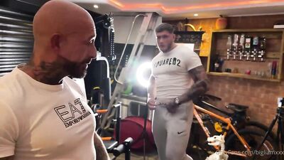 Muscle Fetish Workout with Big Liam & Stacked Steven: Muscle Massage Masturbation!