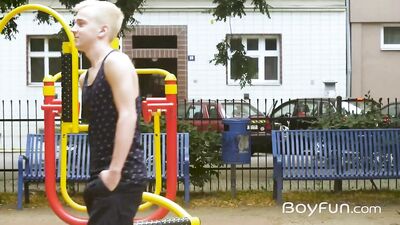 Young Czech Beefcake Gets Taken from Behind in Public Park by Hot American Porn Star Taylor Blaze