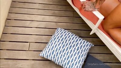 Roof-Top Fucking with Josh Moore and Valentin Amour in Barcelona - Hardcore Without a Condom