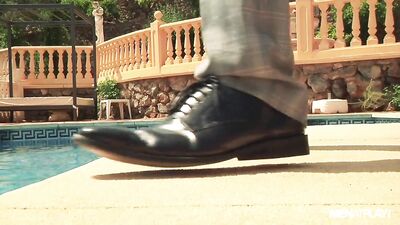 Wet Hot Ass Rimming: Big Dick Outdoors Suit Sex