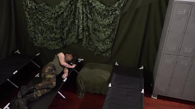 Gay Porn: Macho Sergeant Gets Sodomized by a Muscled Soldier