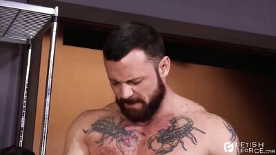 Young Bound Submissive Boy Brutally Sodomized by a Muscular Bear