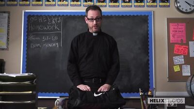 Classroom Threesome with Young Students and Their Professor