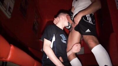 Sneaker Sniffing and Cardboard Ball Kicking - Gay Porn Video with Arabic Beur TBM Scene