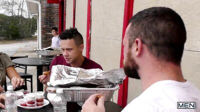 Will Braun gets hooked up with a charming trucker in the mens room of a roadside diner