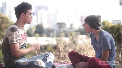 Young and Curious: A Gay Porn Debut with Ryans Hardcore Blowjob