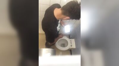 Young Arab Boy Surprised While Jerking Off in the Bathroom