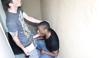 Escalator Blowjob: Black Pride in Sucking Action
