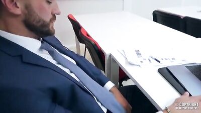 Office Fix-Up: Hugo Castellano and Emir Boscattos Sexy Bureau Blowout!