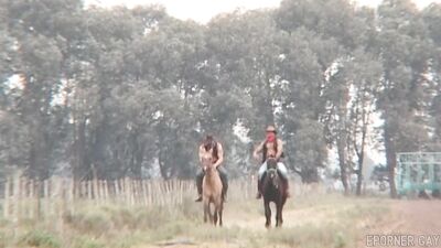 Amazing threesome with submissive ranch hands