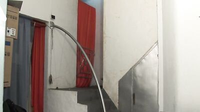 "Garage gangbang goes wild with endless loads."