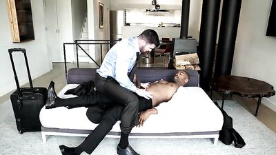 Lawrence Portland and Billy Santoros Business Trip Turns into a Gay Porn Adventure