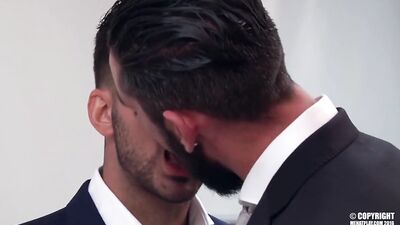 Gay Office Orgy: Two Cute Suited Men Get Dirty in the Boardroom