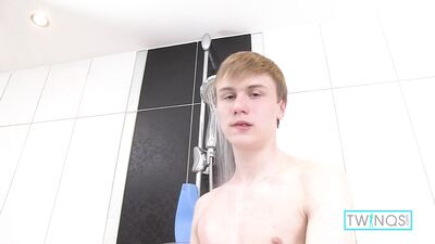 Awkward Encounter in the Showers with a Curious Coed and Her Handy Vibrator