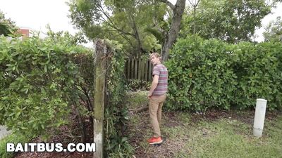 Darron Bluu Sucks Cock on a Bus for Money with Nerdy Archie Bakk