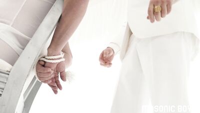 Twink Tied Up by Hunky Dad: A MasonicBoys Adventure