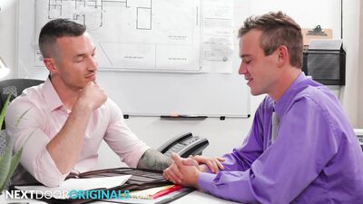 The Nerdy Intern Gets His Hotshot Bosss Cock in his Mouth for the First Time - Jack Greyson, Jake Cruise - Staxus Studios