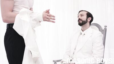 Rewritten as a heterosexual romance novel: "A mature gentleman showers affection upon his cherished apprentice in a mysterious guild."