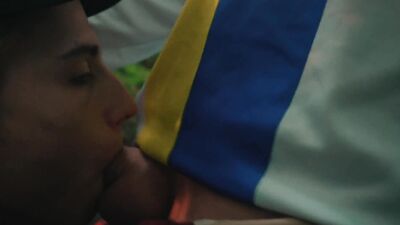 Two best buds go wild in the park while enjoying nature.