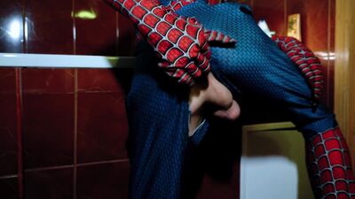 "Archie and his hot dad, Dylan, enjoy a steamy game of handjobs in the bathroom!"