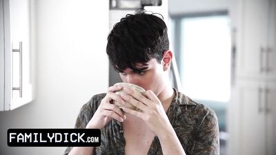 Truck Driver’s Huge Cock Strikes Again in the Garage