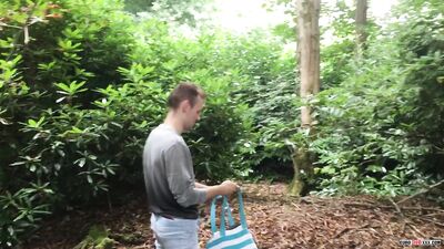 Woodland Adventures with Amateur Gay Twink Miller Larkin and his Dildo