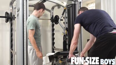 FunSizeBoys - Tall hung gym daddy breeds horny tiny bottom partner