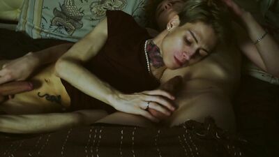 The boys made each other happy. real orgasm