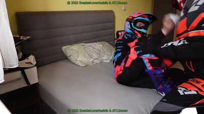 Trampling on me Boyfriend in Snow Gear and give him Blowjobs