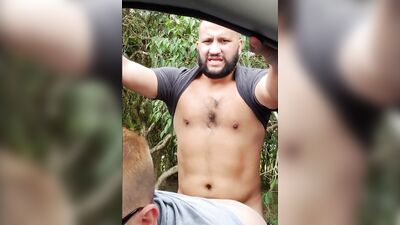 Two bears doing Public Sex in the woods