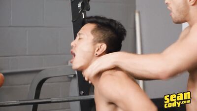 SceanCody - Ripped Jock Gets Creampied in the Gym after Deep Rimjob - Johnny Donovan and Dale