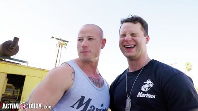 ActiveDuty - Muscle Hunk Tyler James Ravished By Tatted Stud Niko Carr