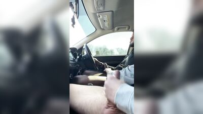 Jocks Do Public Highway Hand Jobs Till They Bust Their Huge Loads