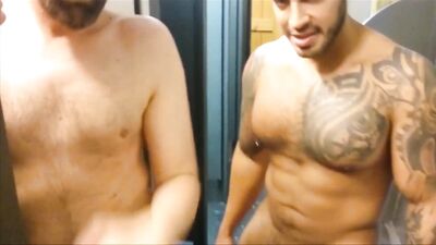 3 sleazy PIGS fuck bareback in CLUB TOILET. Viktor Rom, Oscar Wood & Rory Raw Fry