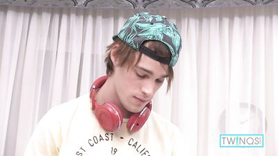 Rewritten as: "Charles, the Curious Twink, Self-Stimulates and Orgasms while Watching Gay Porn"