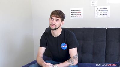 Sexy Str8 Guy Gets Invited To Gay Porn Audition By Hot Recruiter-NextDoorStudios