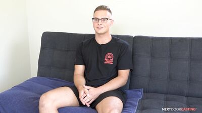 Gay Next Door Casting: Young and Bi-Curious Jocks Large Penis Surprises Judges at Porn Audition