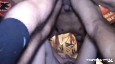 Gay fraternity initiation: Anal training with the pledge class