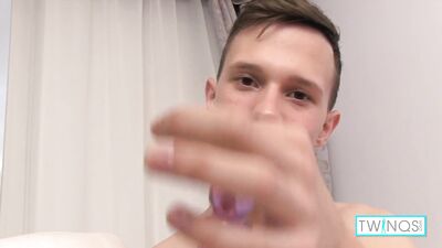 Aaron Gets Stuffed By A Bouncy Dildo In An Explosive Orgasm!