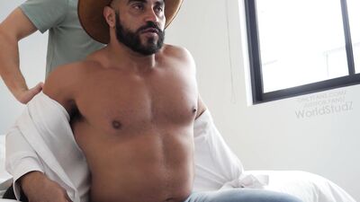 Two Men in a Mexican Bullfighting Arena: One Sucks the Other Off, Then Both Get Erected