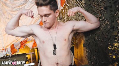 Muscled-Up Marine Jay Tee Takes It Up The Ass From Beefy Pax Perry In A Military Themed Gay Porn Video